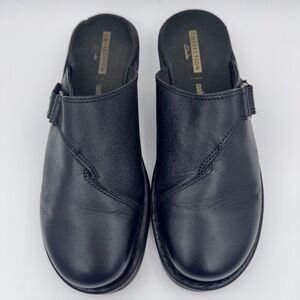 Clarks Collection Women's Patty Nell Leather Cushion Soft Clog Mules | Size: 10M